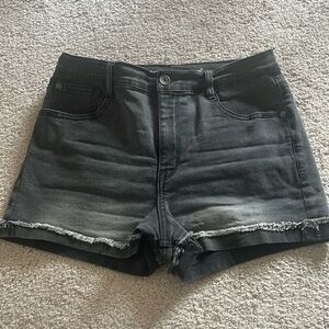 Wallflower Curvy Super High Rise Black Jean Shorts